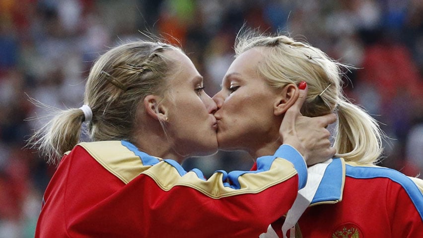 Russian Women Kissing 56