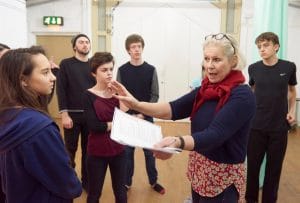 Jo directing the Oxford Playhouse 16|22 Company in The Odyssey (2015)