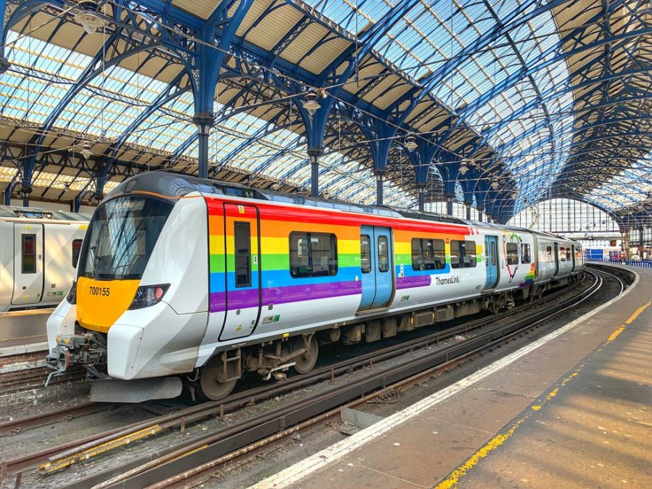 Pride Thameslink train at Brighton -credit Matthew Wilmhurst, GTR