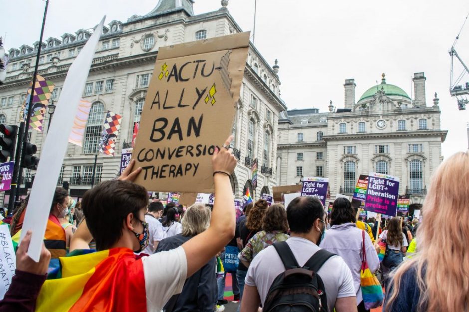 London,,England-,24,July,2021:,Protesters,At,The,Reclaim,Pride
